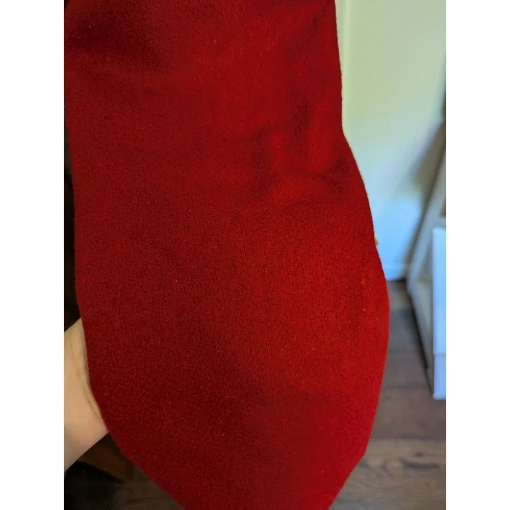 Vintage Shari Love Red Wool Blend Double Breasted‎ Coat Classic Pocket Winter